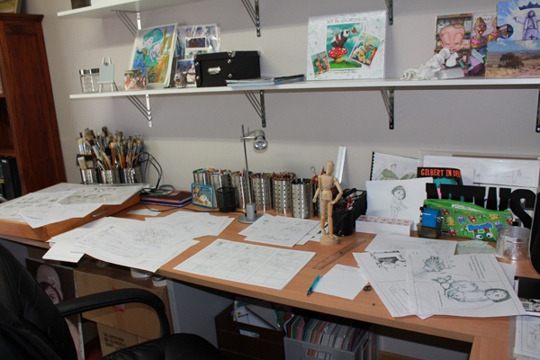 New picture book in progress in my studio. Without Me sketches.