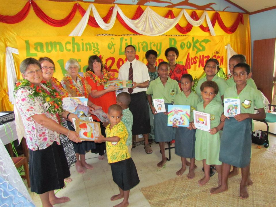 Books arrive in remote Fiji.