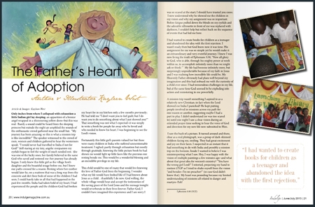 Indulge Magazine feature article: The Father's Heart P22-23
