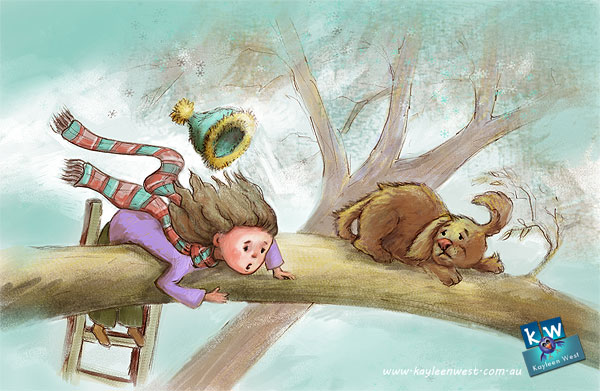 Children's Illustration for Illustration Friday's theme: Rescue: Puppy Rescue - Digital