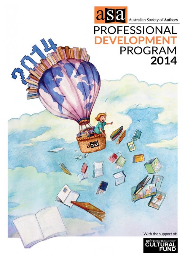 Australian Society of Authors Professional Development Program cover 2014. Painted in watercolour.