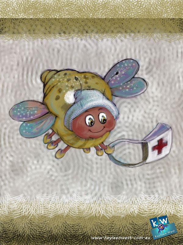 Illustration Friday: Search and rescue bug. Children's Illustration