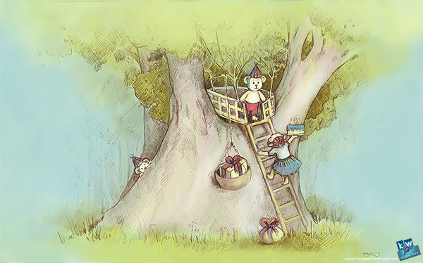 Hide 'n ' seek - Children's illustration