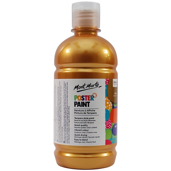 Gold/Silver Poster Paint 500ml