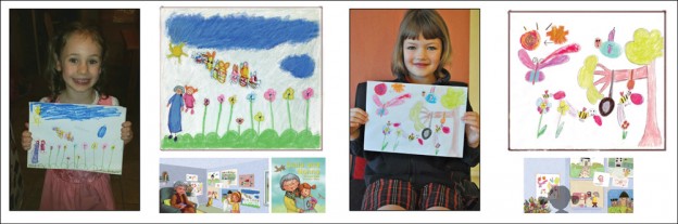Children's drawings for picture book Celia and Nonna. Grace and Nikkisha.