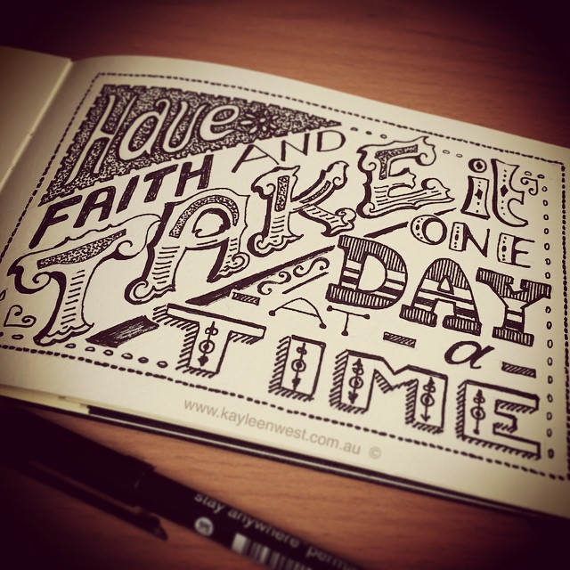 Hand Lettering Tutorial. Inspirational typography for my collection