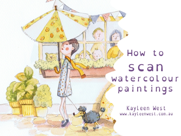 How to scan watercolours and use the clone stamp tool.