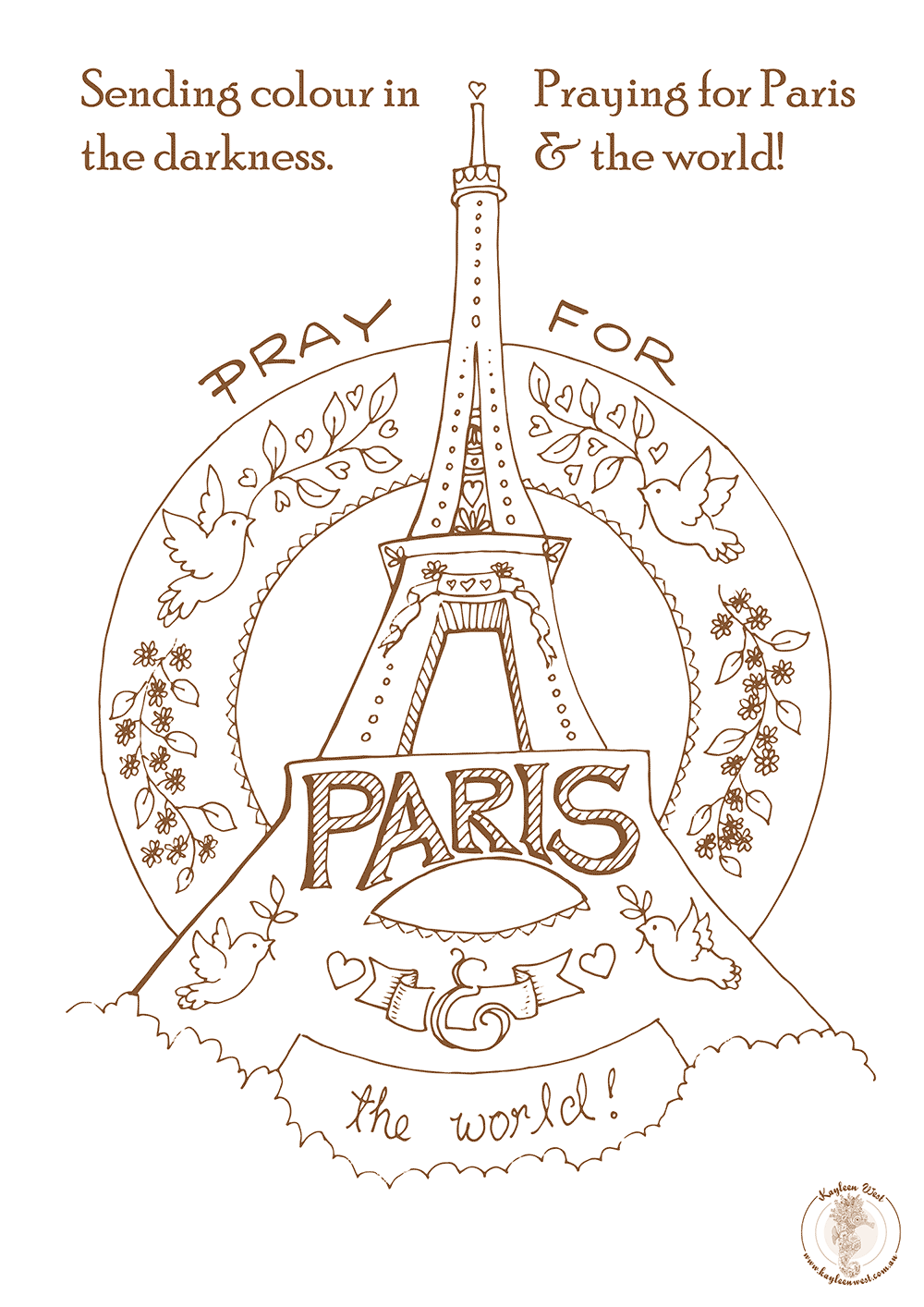 Pray for Paris - Free printable